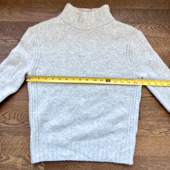 J Crew Mockneck Sweater in Supersoft Yarn in 'Heather Dusk' (light warm grey) - Picture 9 of 10